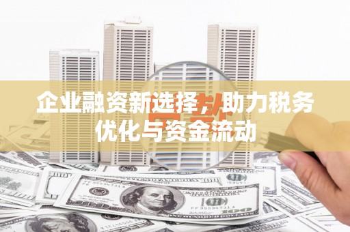 星子企业融资新选择，助力税务优化与资金流动