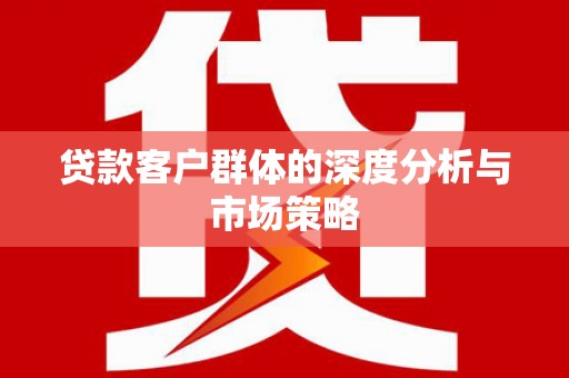 星子贷款客户群体的深度分析与市场策略