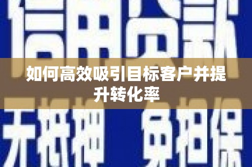 星子如何高效吸引目标客户并提升转化率