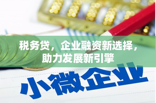 星子税务贷，企业融资新选择，助力发展新引擎