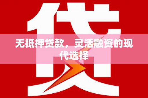星子无抵押贷款，灵活融资的现代选择
