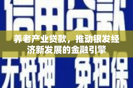 星子养老产业贷款，推动银发经济新发展的金融引擎