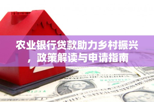 星子农业银行贷款助力乡村振兴，政策解读与申请指南