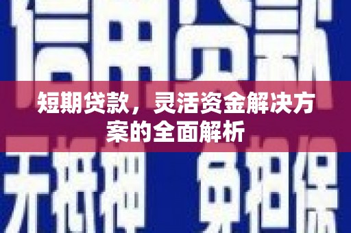 星子短期贷款，灵活资金解决方案的全面解析