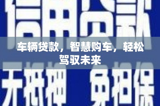 星子车辆贷款，智慧购车，轻松驾驭未来