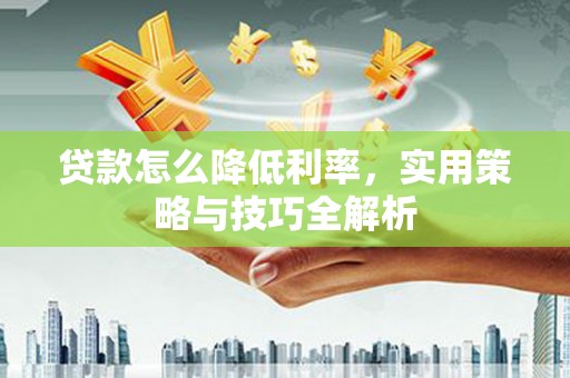星子贷款怎么降低利率，实用策略与技巧全解析