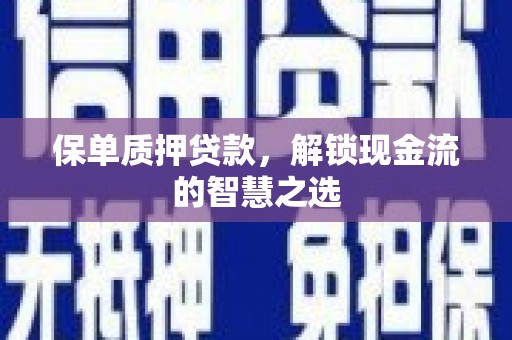 星子保单质押贷款，解锁现金流的智慧之选