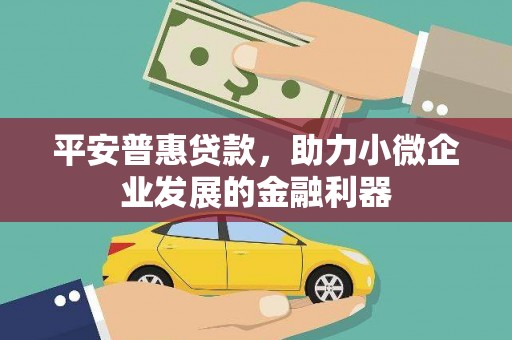 星子平安普惠贷款，助力小微企业发展的金融利器