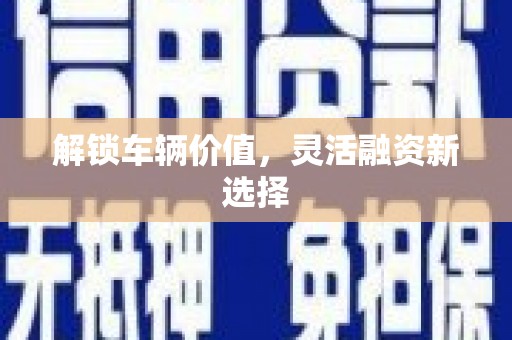 星子解锁车辆价值，灵活融资新选择